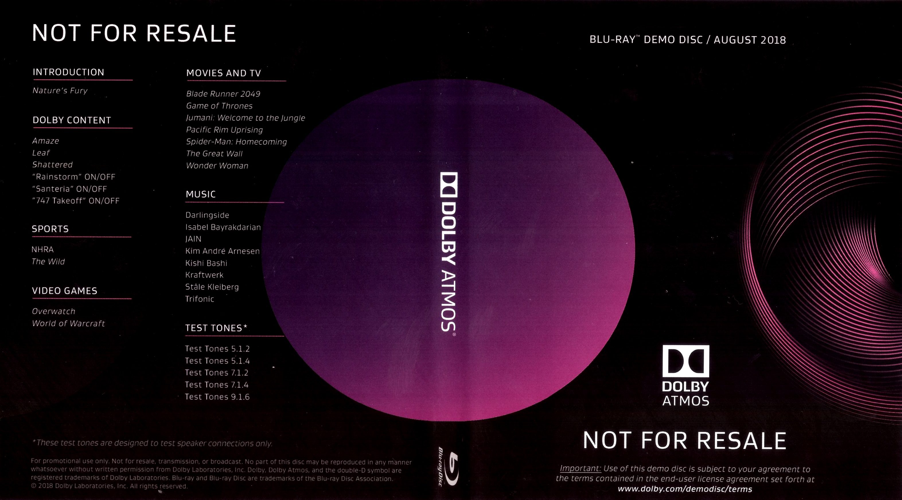2018 dolby atmos demo disc